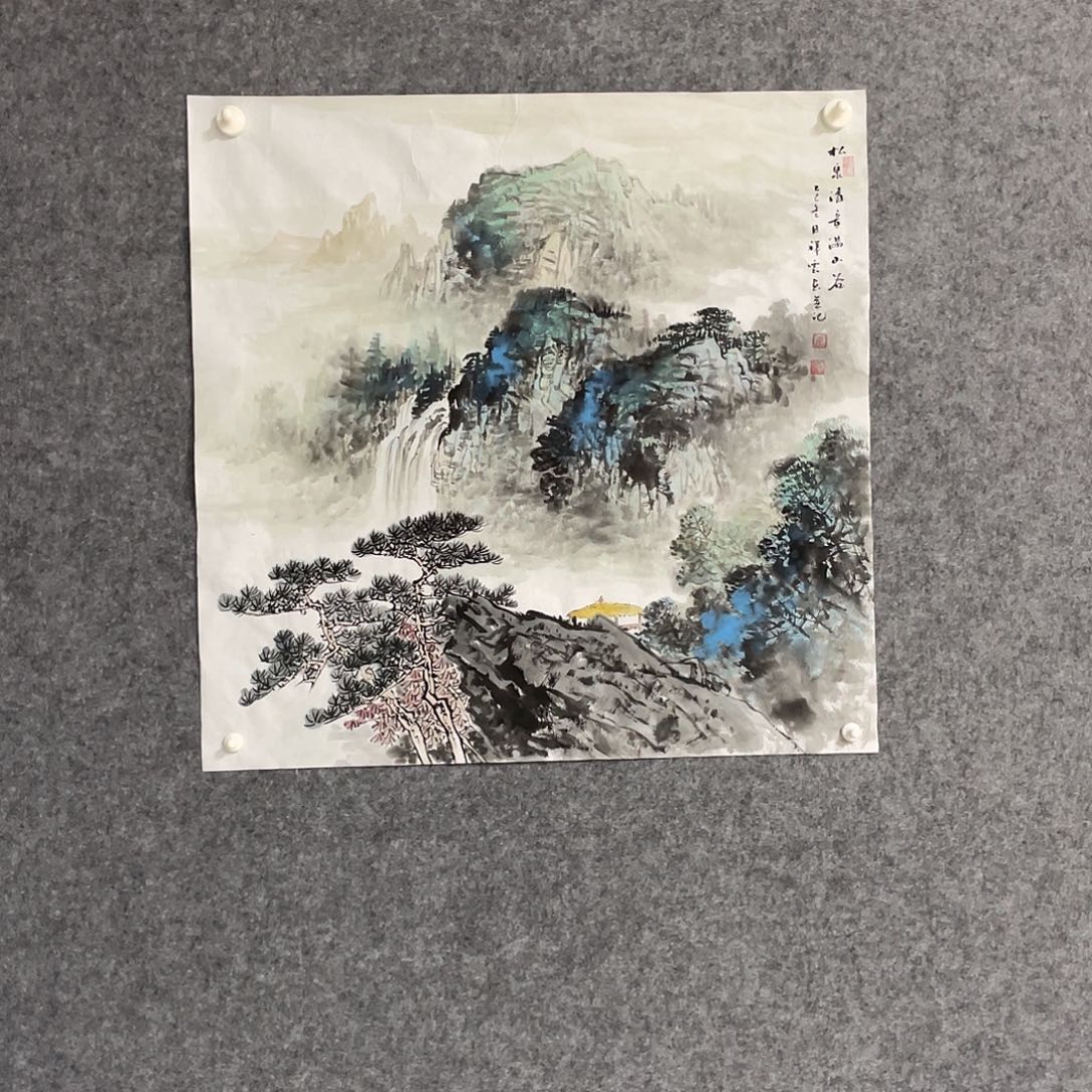 国画四尺斗方68.68画芯 捡漏 带合影 李祥云老师