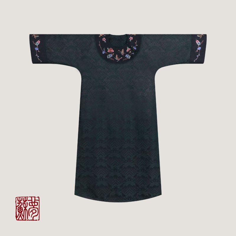 蘇夢【香如故】香云纱手绣圆领实穿百搭棉衣大袍0105366