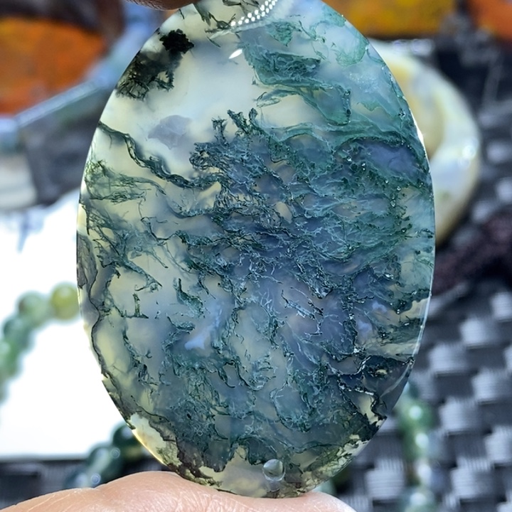 玛瑙/玉髓颈饰足银镀金镶嵌