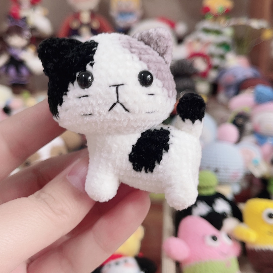 三花猫挂件 纯手工钩针编织