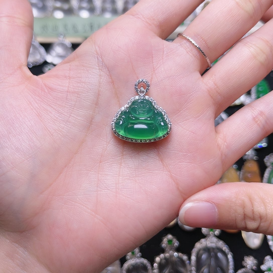 玛瑙/玉髓颈饰银S925镶嵌