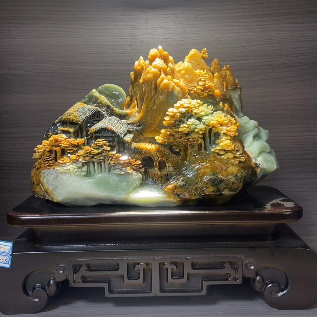 透闪石-蛇纹石玉（覆膜）珠宝奇石合金