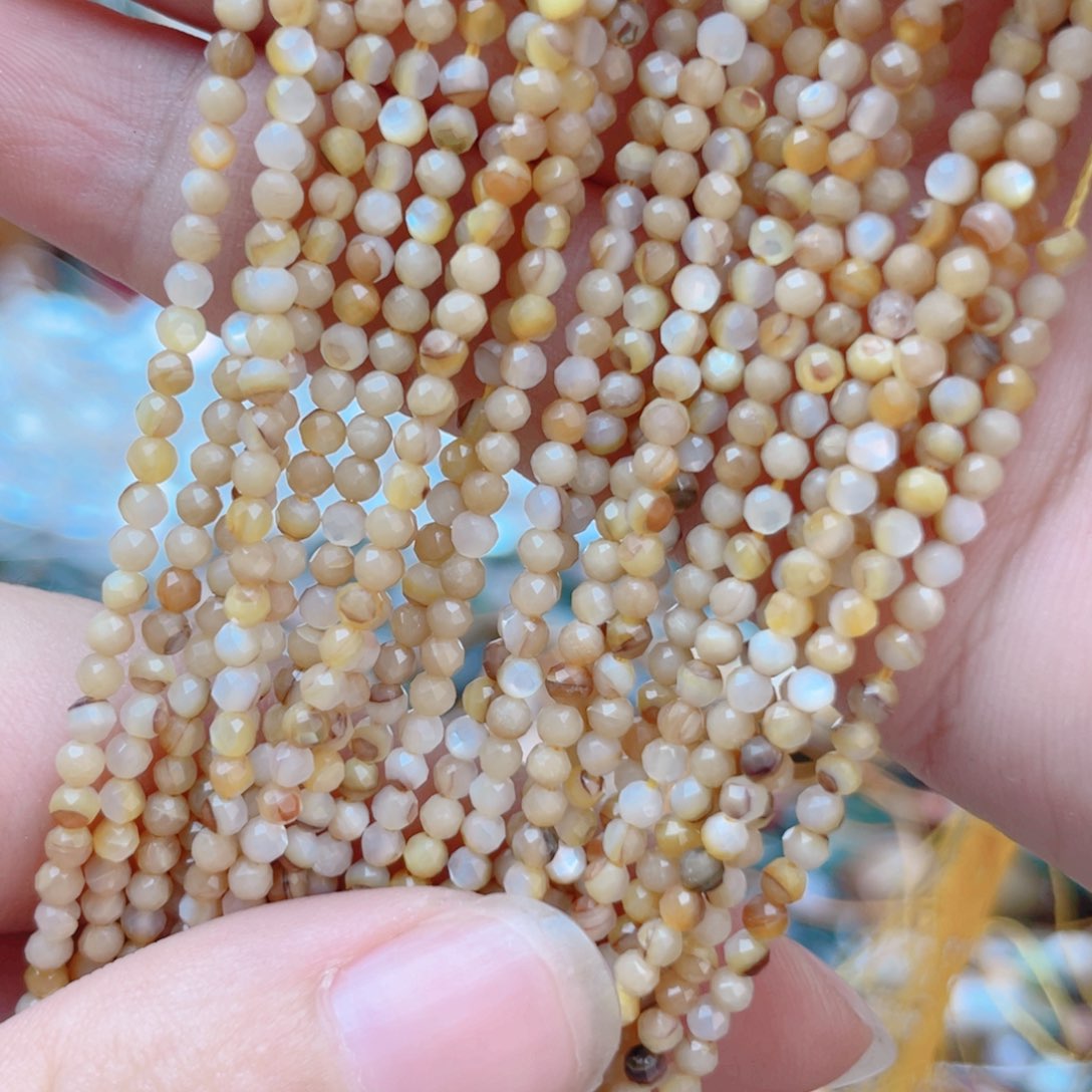 未镶嵌玛瑙/玉髓珠宝奇石黄碟贝2条卡2