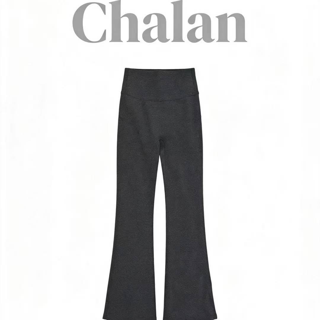 chalan新款保暖高腰显瘦喇叭弹力打底裤H25D0247