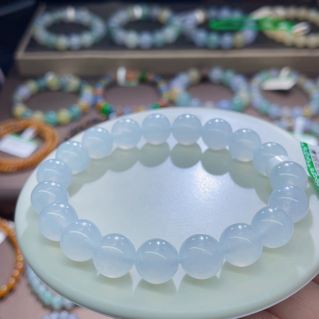 未镶嵌手链翡翠纯白白月光卡10特价