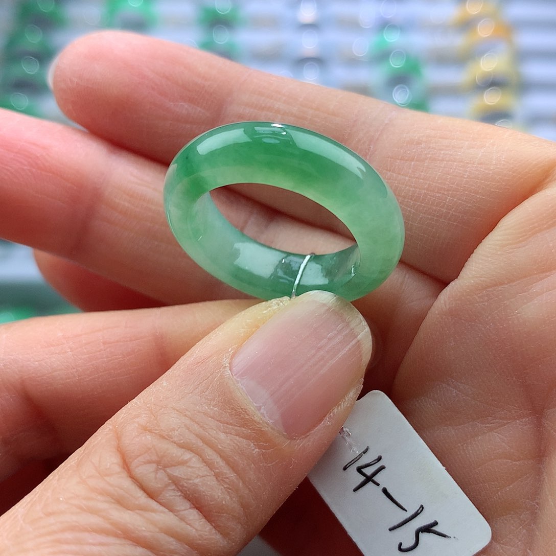 翡翠戒指未镶嵌14-15号