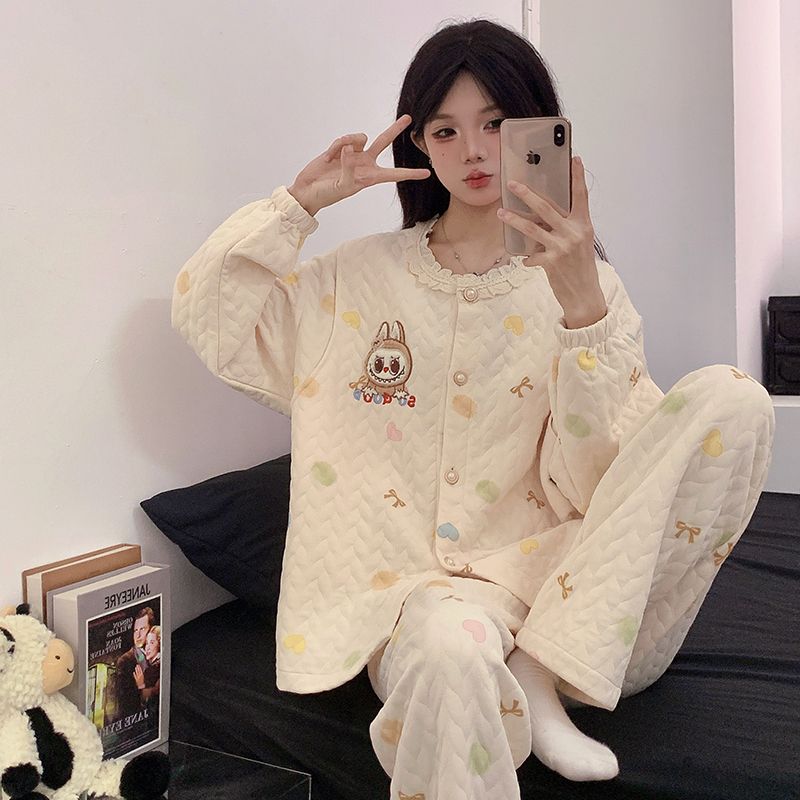 【10-4月】A类秋冬空气棉产后月子服孕妇孕期哺乳长袖厚款产妇喂奶