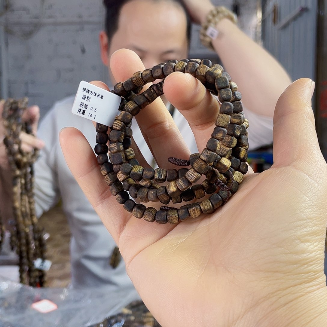 沉香手串棋楠白露方珠长串0.5/14克多样性发一