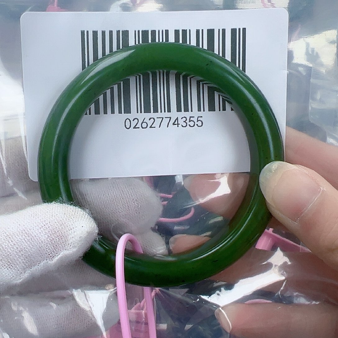 和田玉（碧玉）手镯未镶嵌56包容