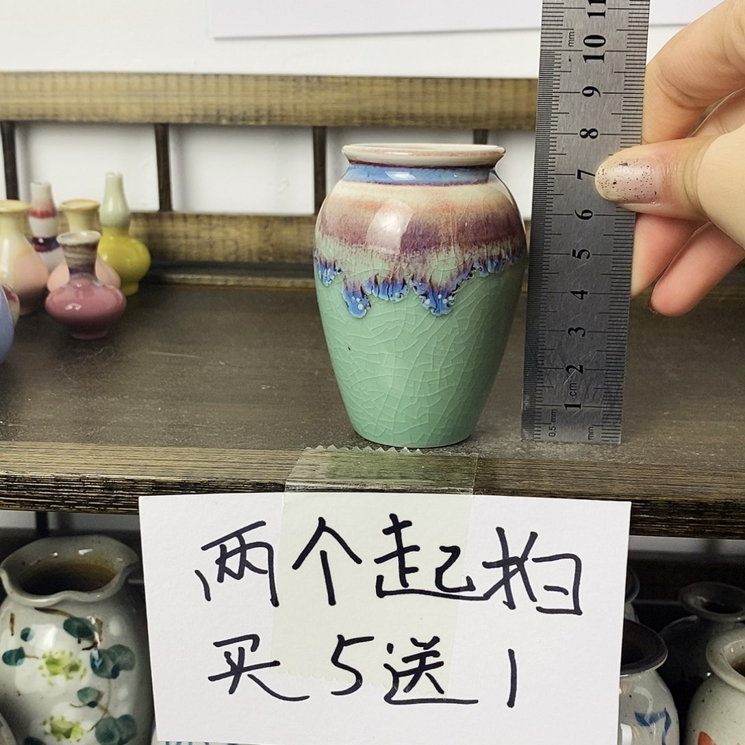 摆件景德镇高温陶瓷小花瓶