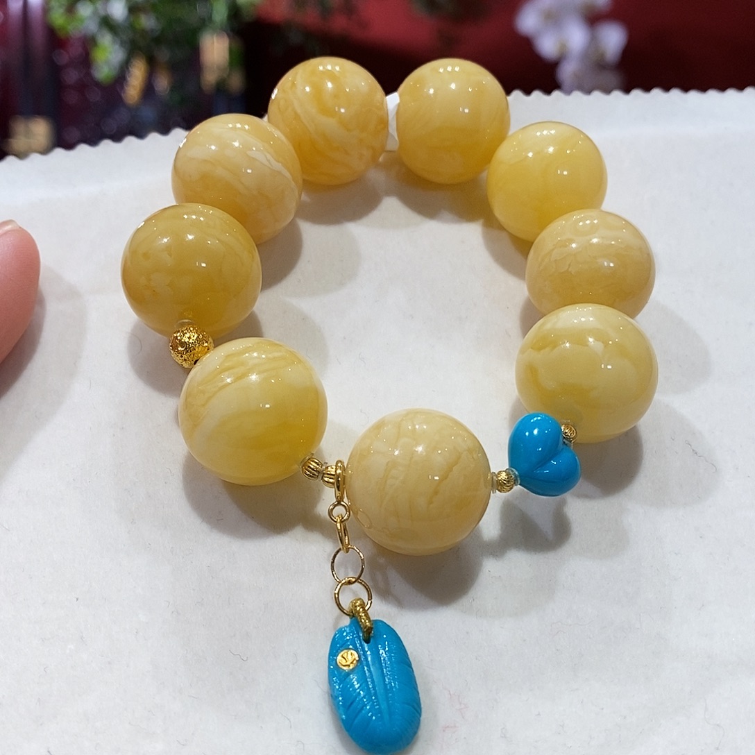 蜜蜡未镶嵌手串蜜蜡