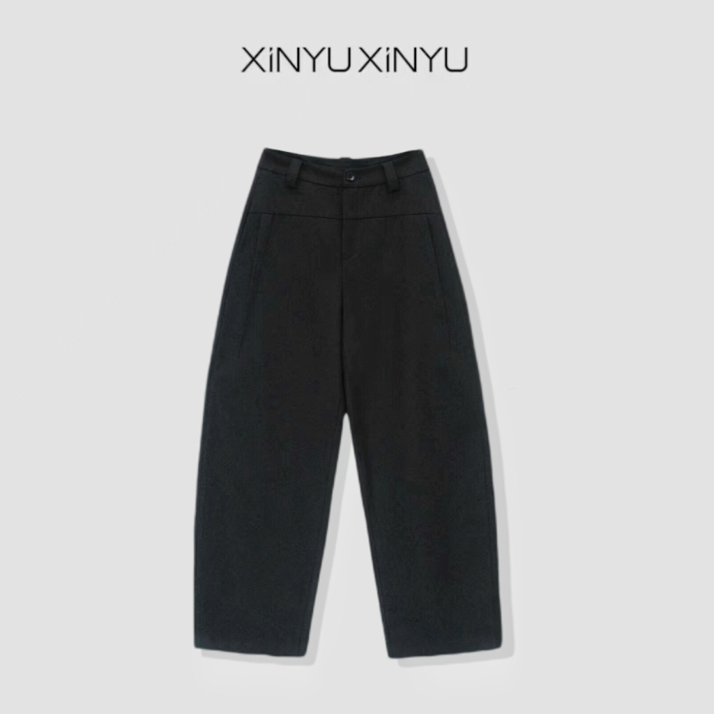 XINYU/芯与『秋冬款高知6.0』中高腰西裤 36J125  显瘦 百搭 简约