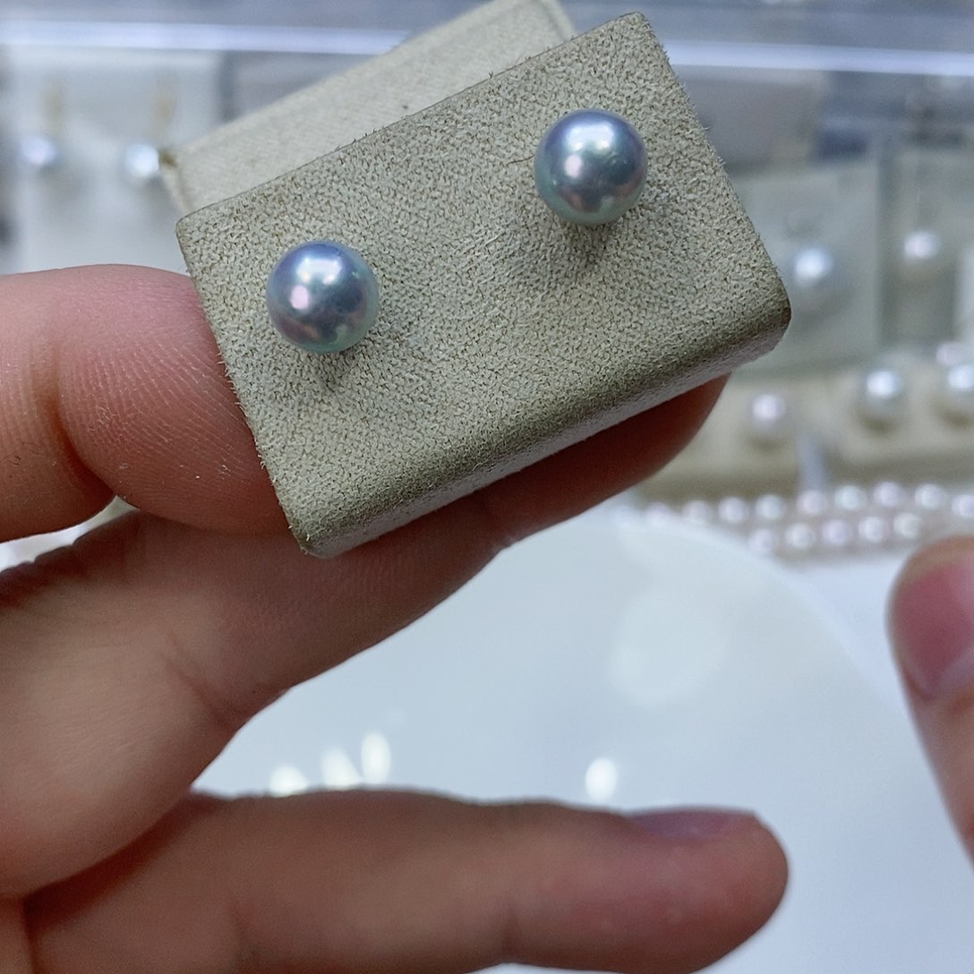 海水珍珠耳饰18K金镶嵌