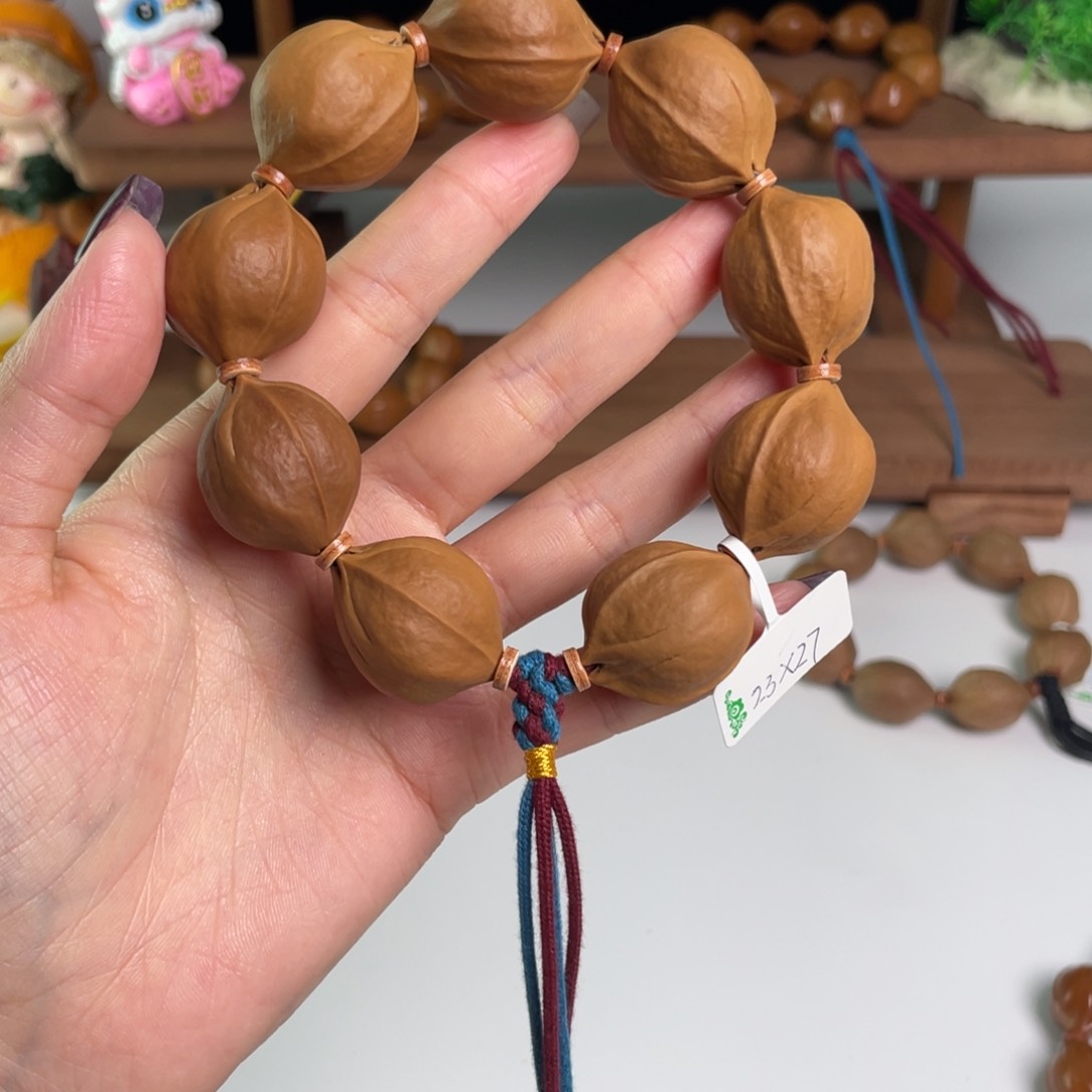手串橄榄核北****1原生态23/27梅林铁核素串