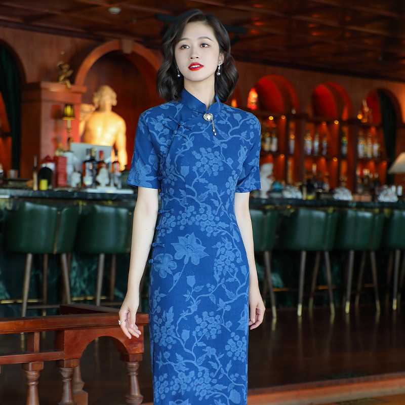 【唐唐】经典盘扣棉麻旗袍2025春夏新款复古中国风日常改良妈妈装