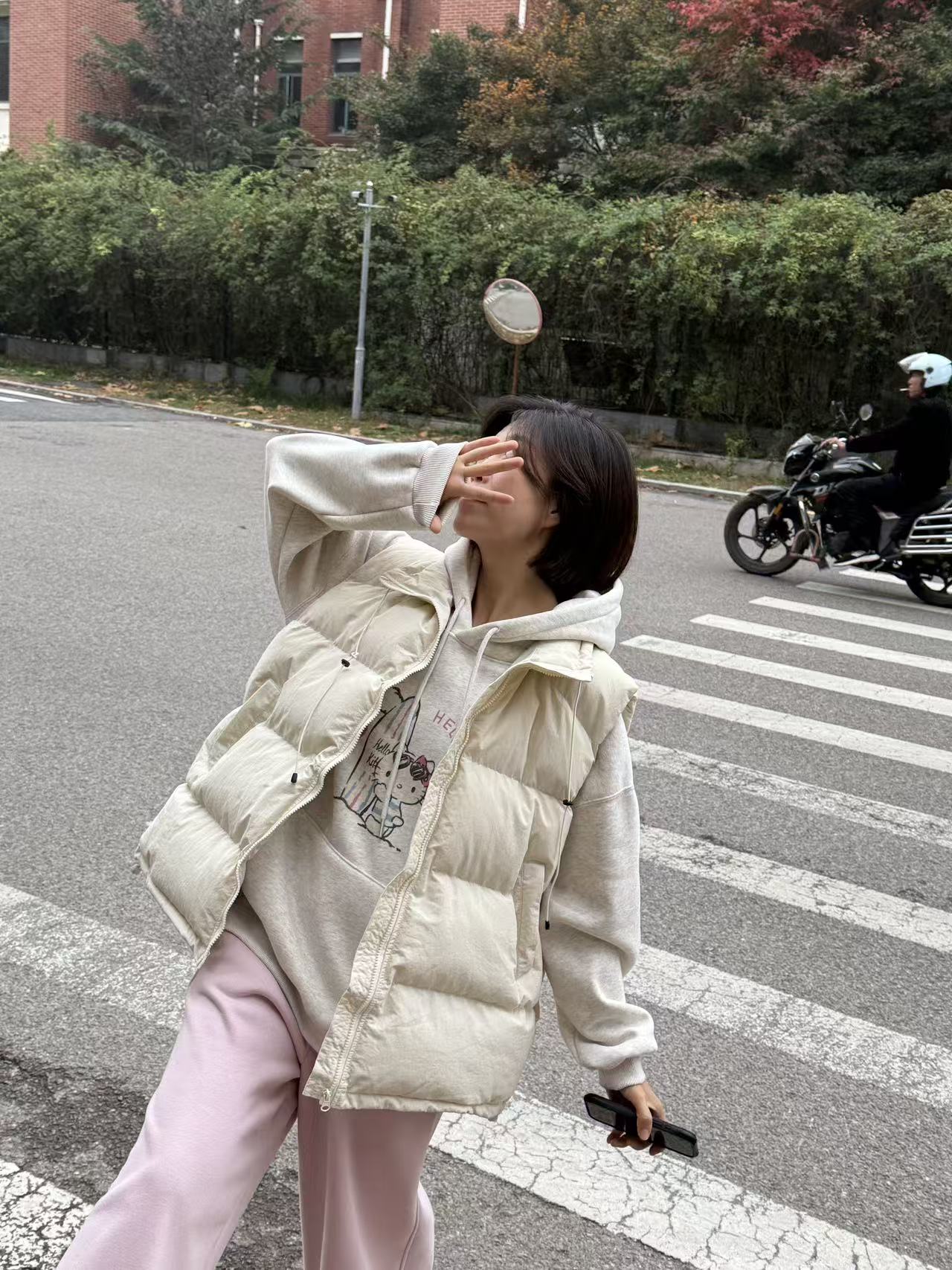 立领百搭抽绳棉马夹（卫衣搭子）