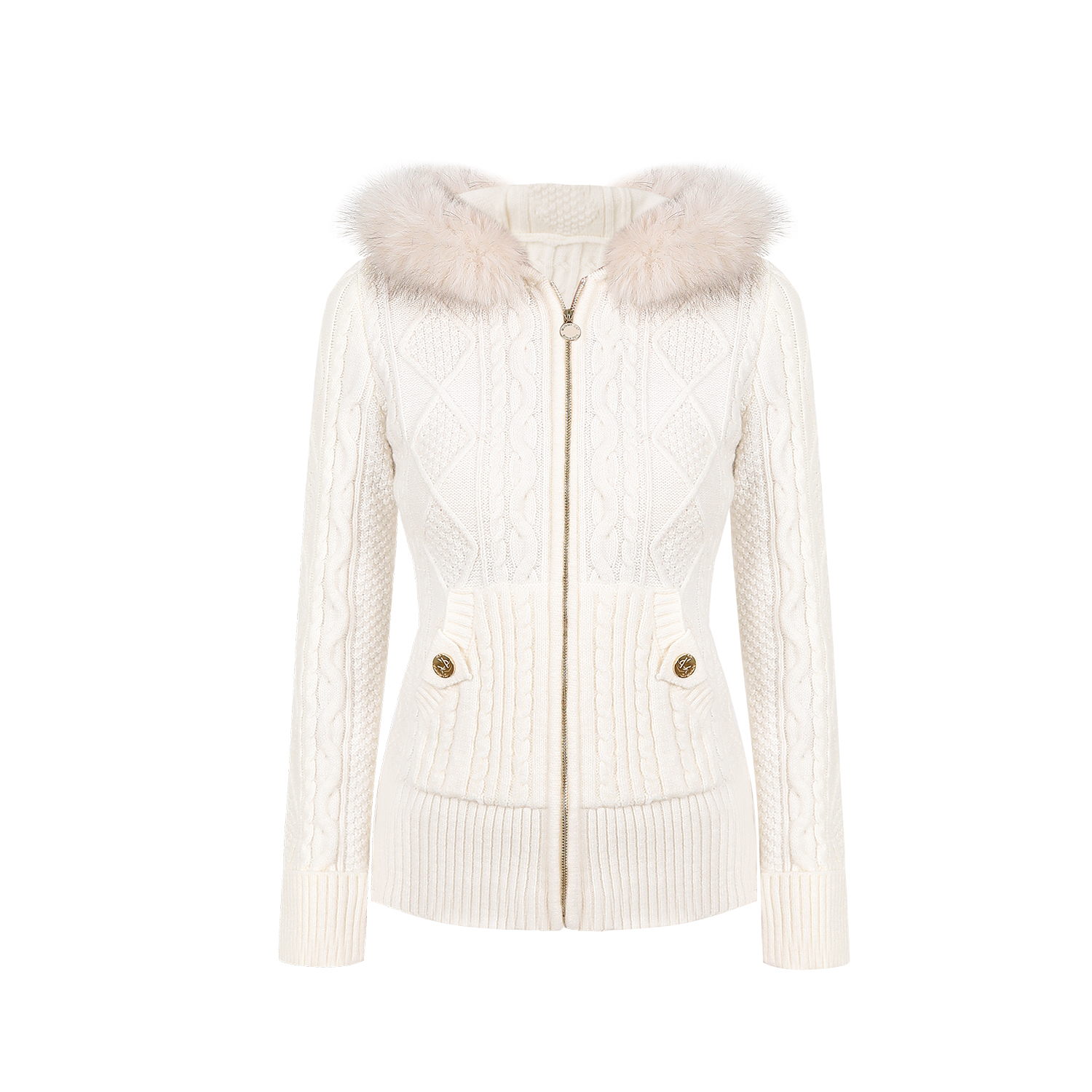 MummyCat下蛋喵 【圣诞派对】古早氛围羊毛连帽绞花针织毛衣外套