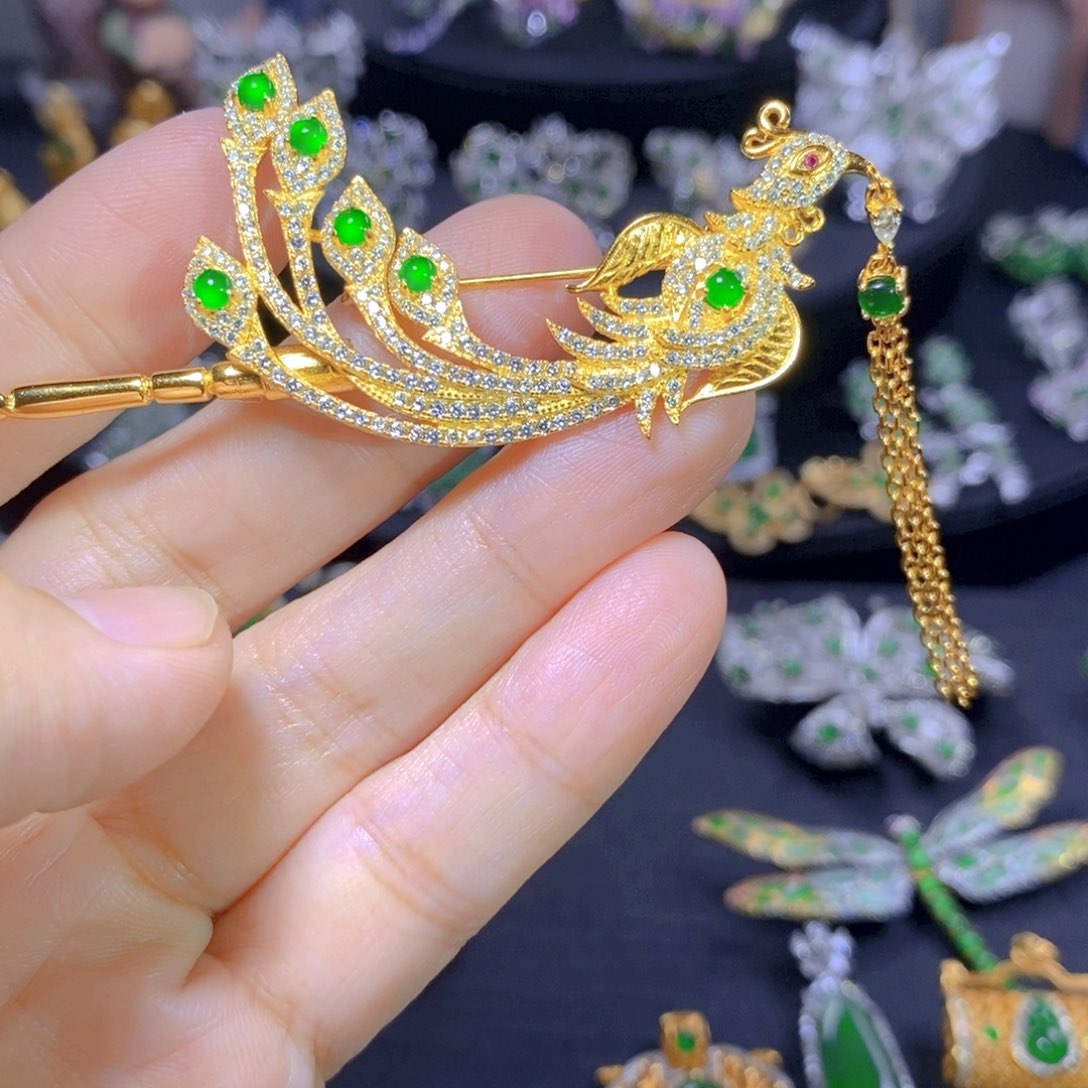 翡翠银S925镶嵌颈饰天然翡翠