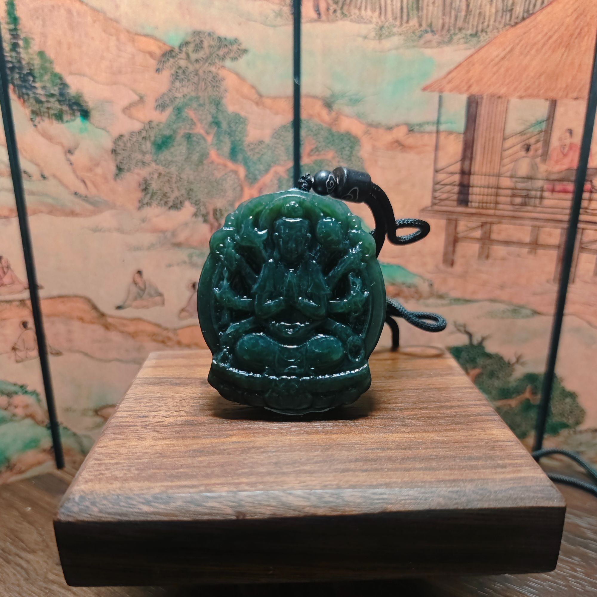 W和田玉千手观音吊坠（鼠）0253