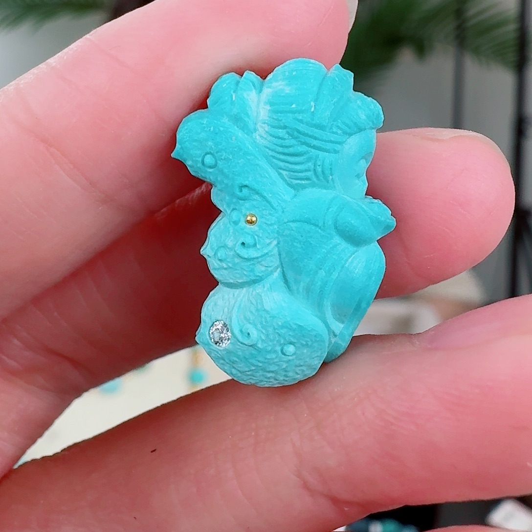 未镶嵌绿松石珠宝奇石
