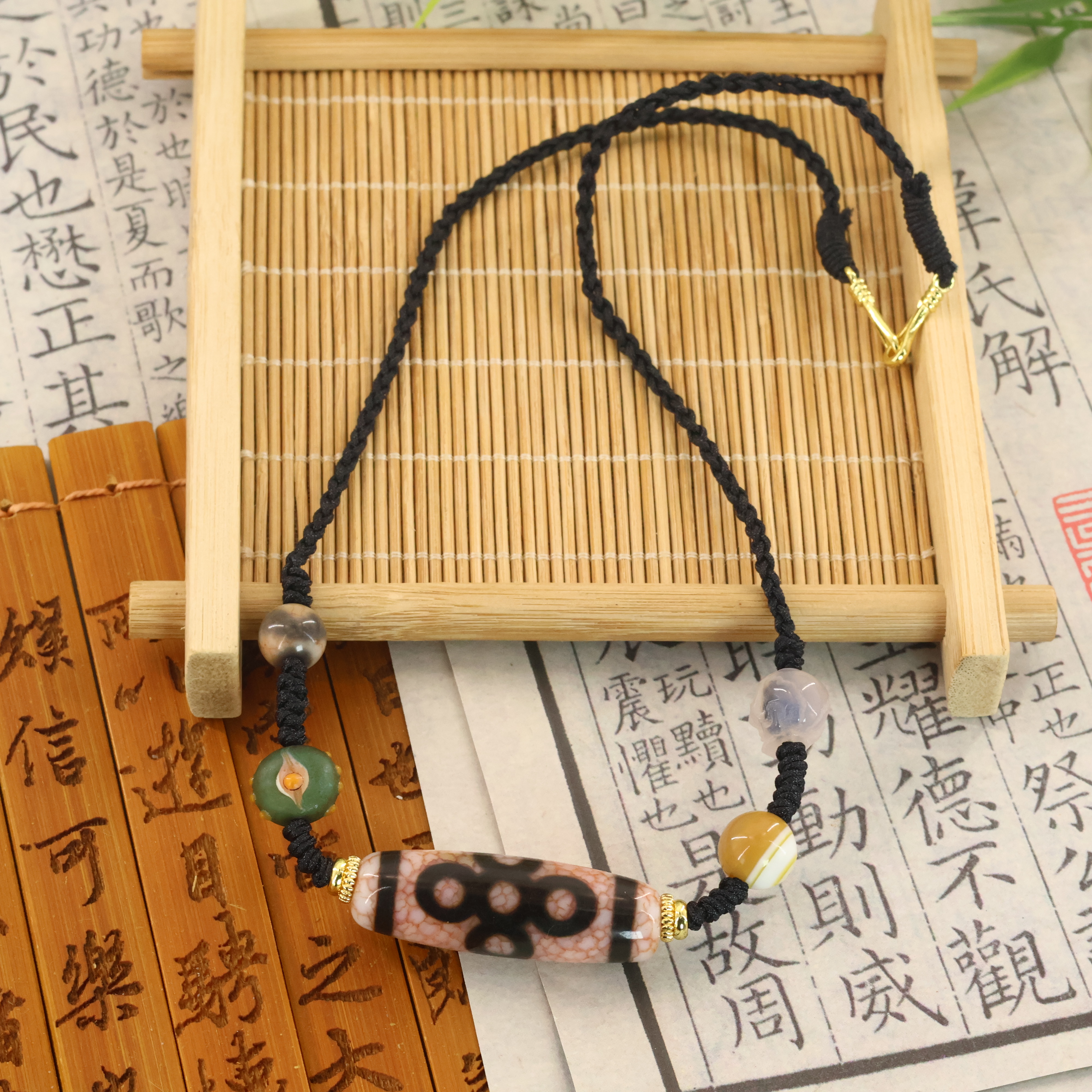 【凰世今传】爆丝龙鳞凤血息增怀诛/五眼闪电编绳项链