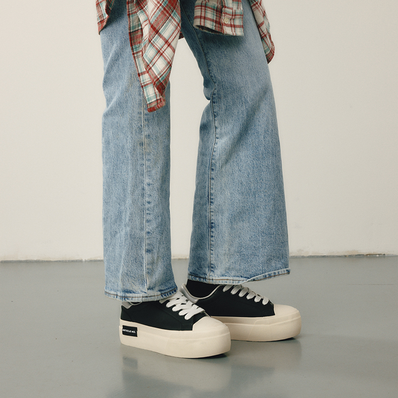 ARTICLE NO.秋冬新款简约时尚松糕鞋厚底板鞋增高休闲鞋男女同款