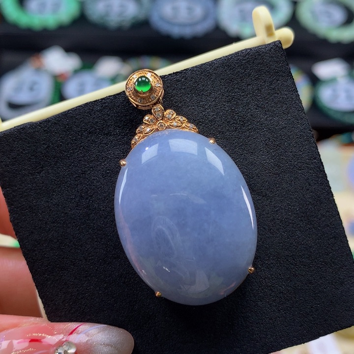 翡翠手链18K金镶嵌翡翠