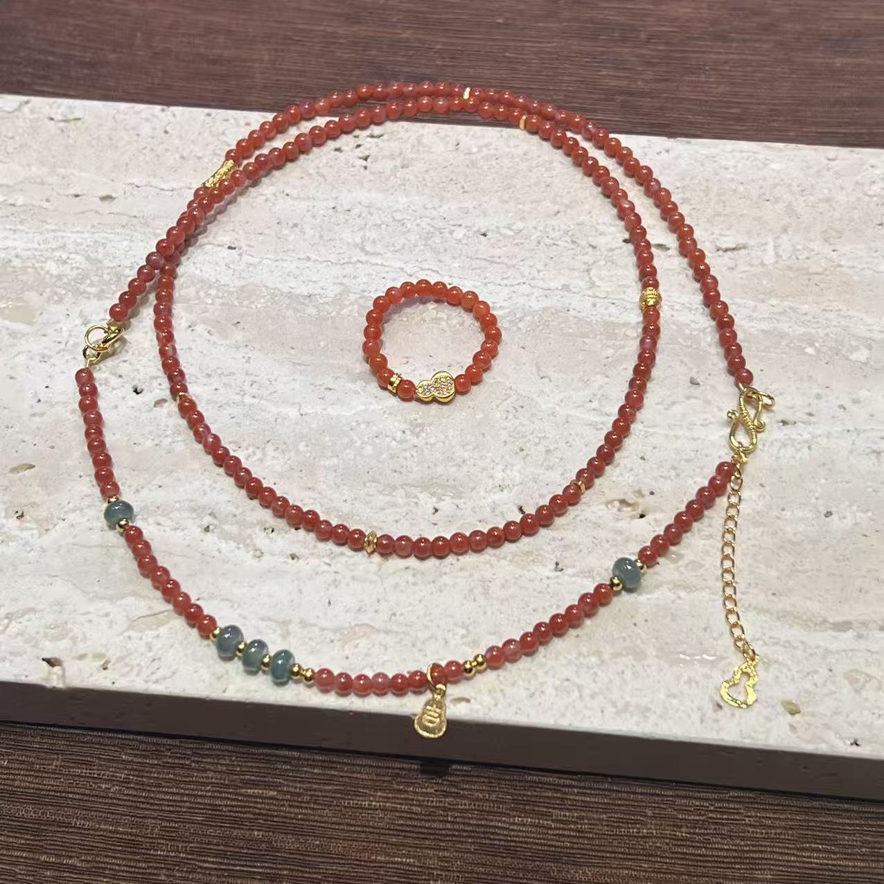 天然南红套链 多样性发一