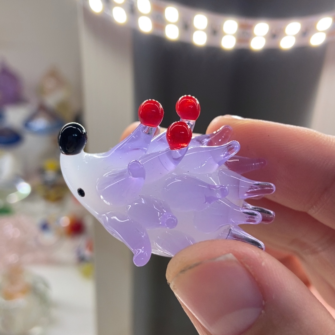 琉璃手工艺品紫色