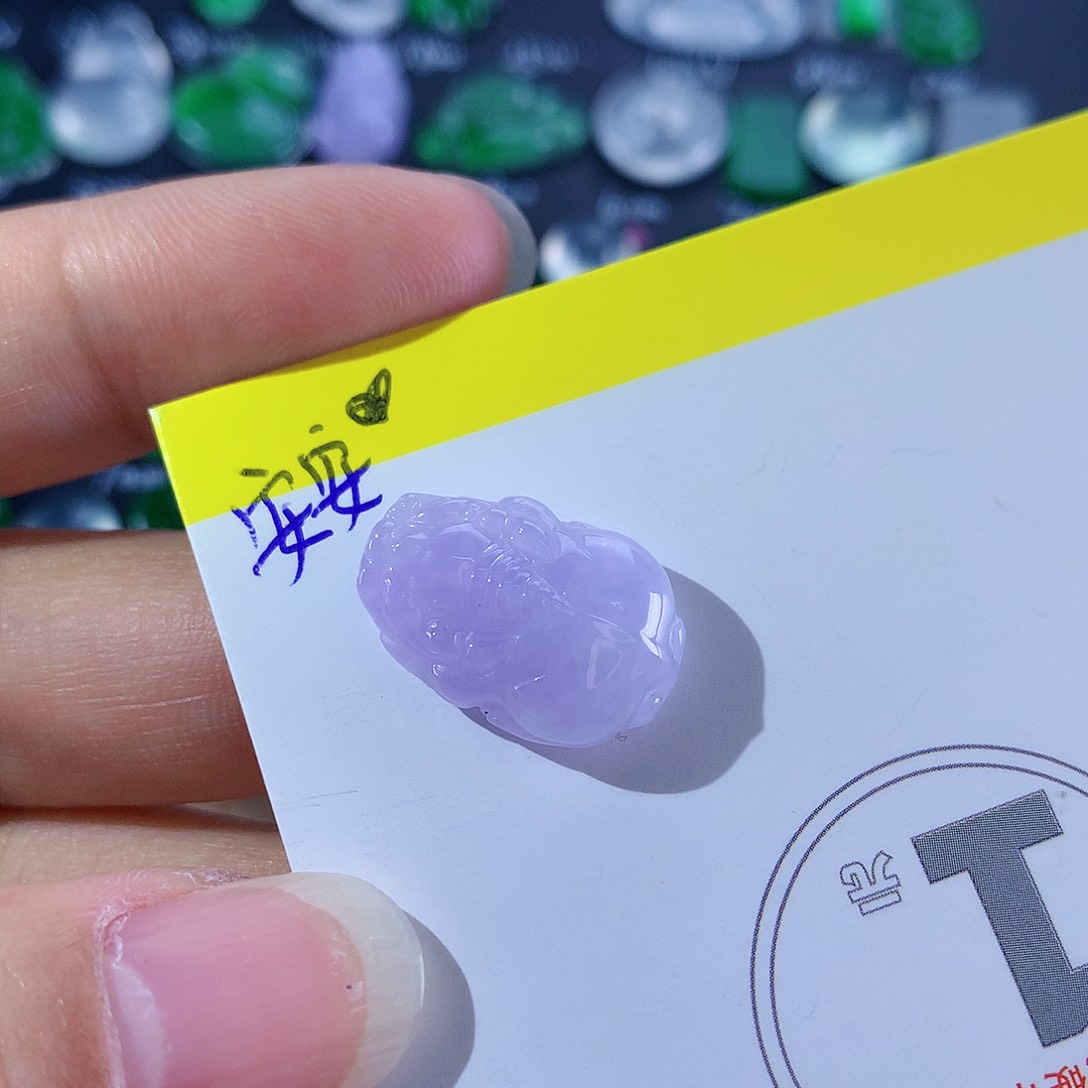 翡翠颈饰未镶嵌天然翡翠高冰貔貅