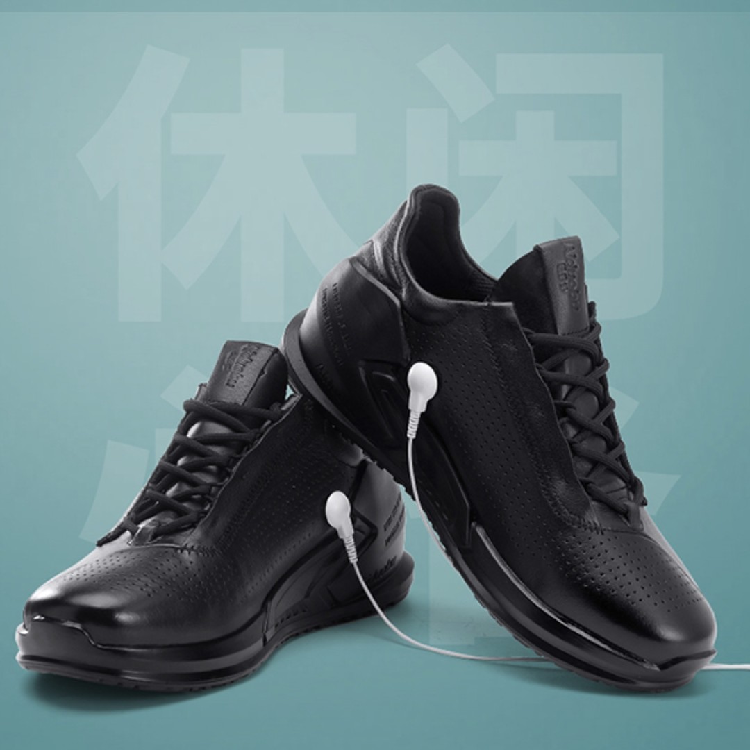 步力宝智能足弓按摩鞋真皮系列透气防水男士