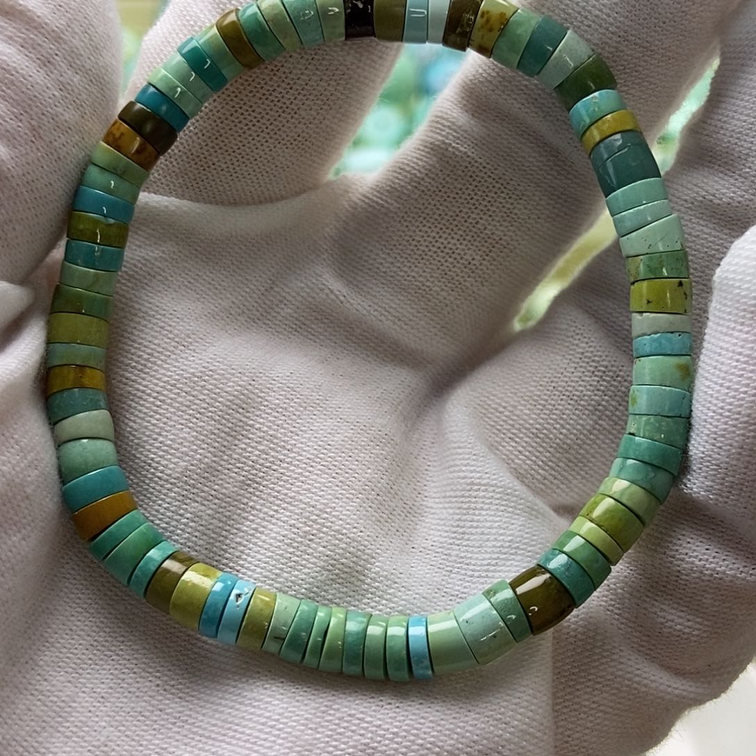 绿松石未镶嵌原矿绿松石手串