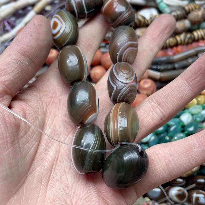 玛瑙/玉髓合金珠宝半成品康**咪拍2份18mm发一条