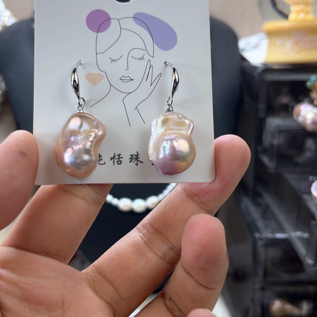 未镶嵌淡水珍珠耳饰【纯恬】