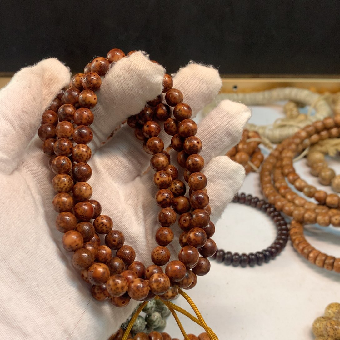 吊坠星月菩提?****?8正圆珠虎皮