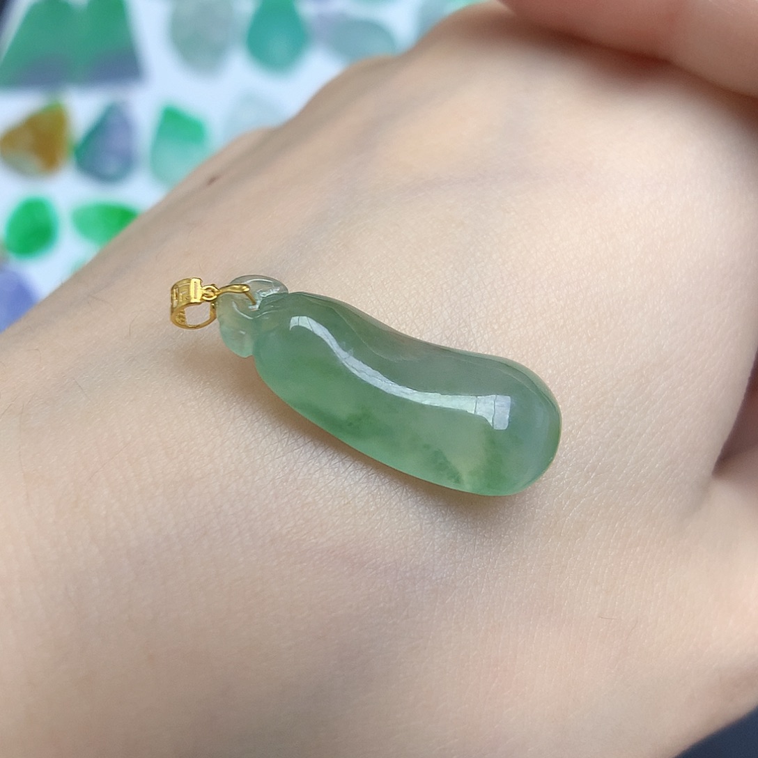 翡翠颈饰18K金镶嵌88888888888888