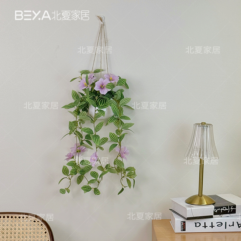 仿真吊兰垂吊吊花绿植仿真假花垂吊摆件花艺北欧客厅室内