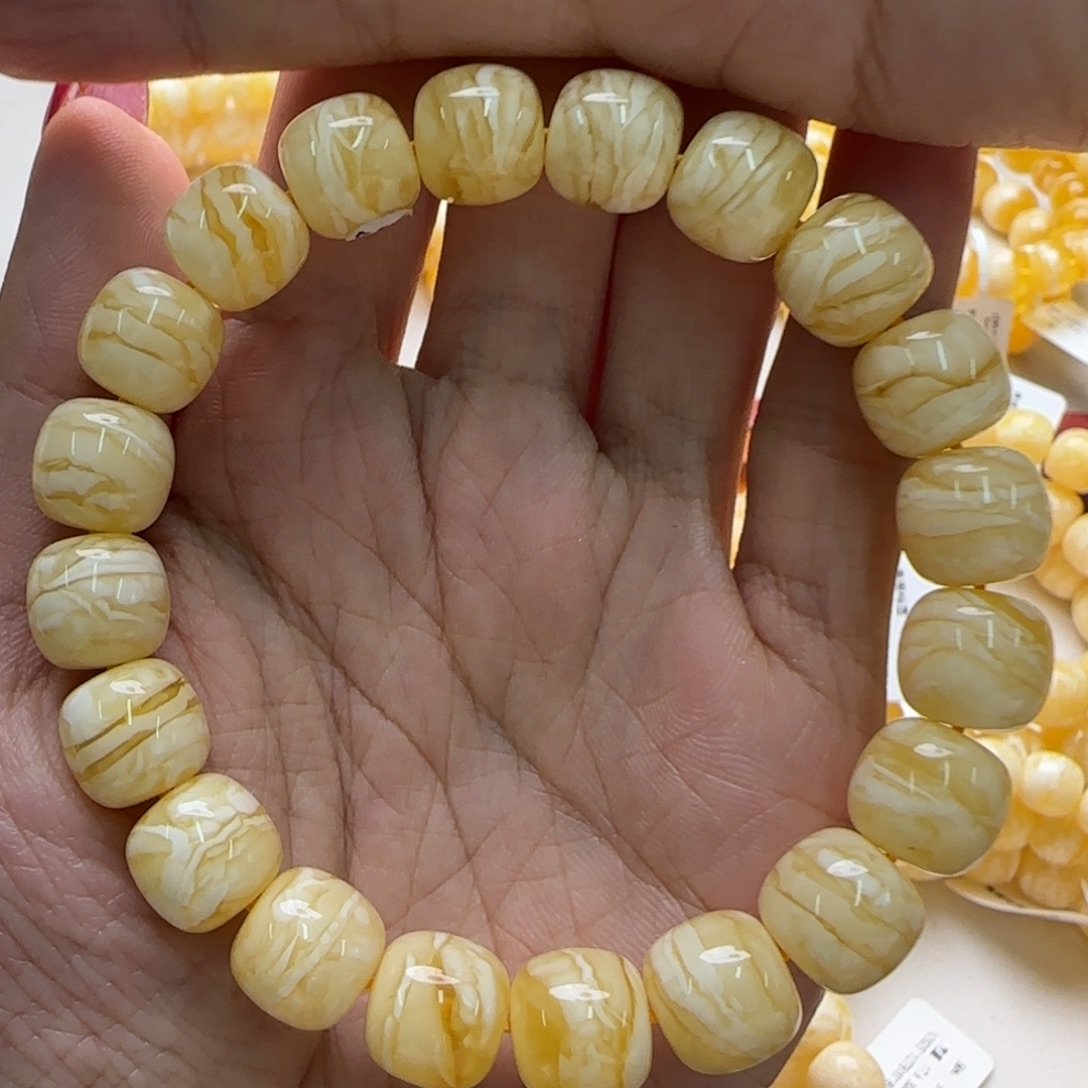 琥珀未镶嵌手链蜜蜡手串