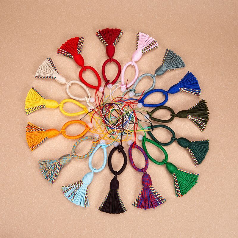 手工编织流苏穗子藏式棉线配饰钥匙扣DIY吊坠配件diy文玩