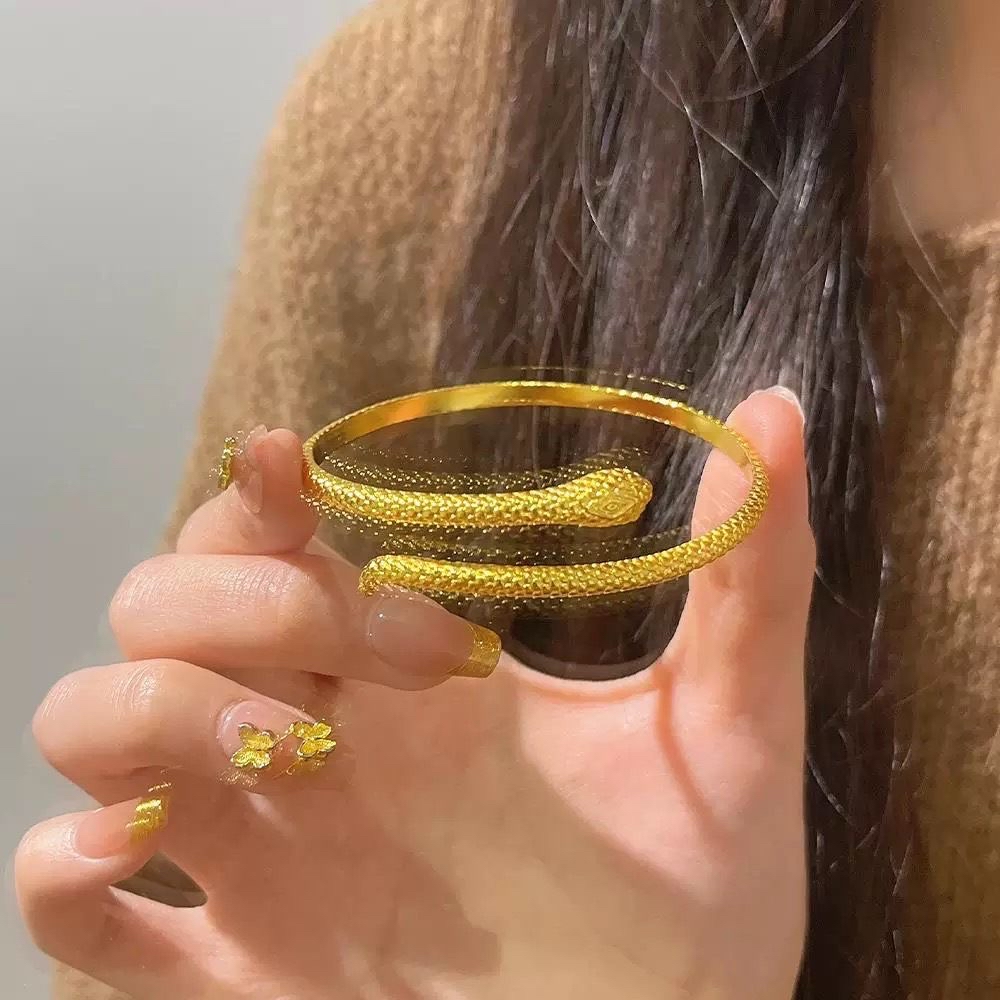 合金古法灵蛇手镯网红同款蛇形镯