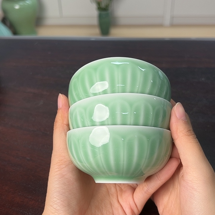 龙泉云间青瓷小米茶器
