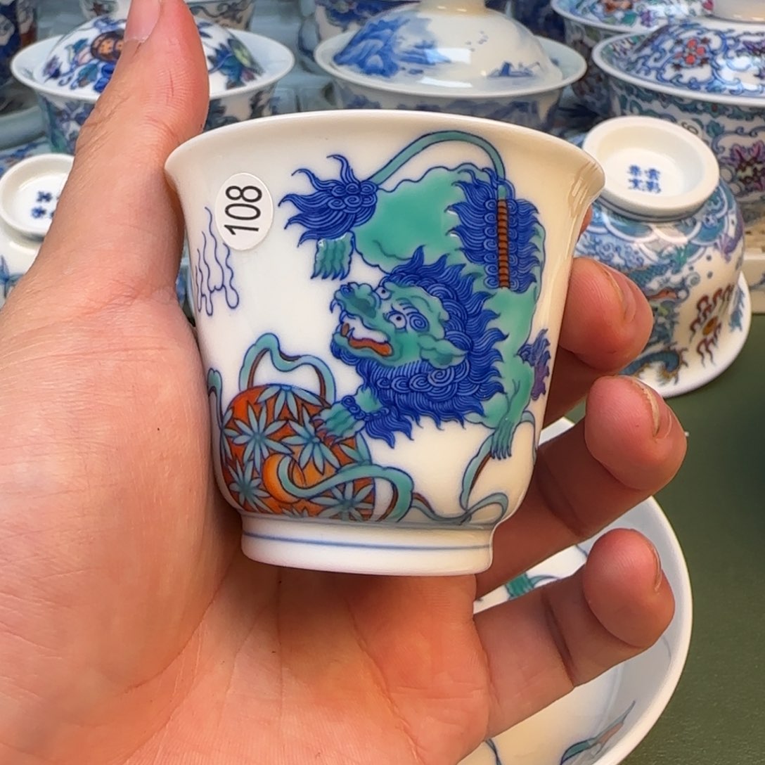 彦祖纯手工手绘茶具108