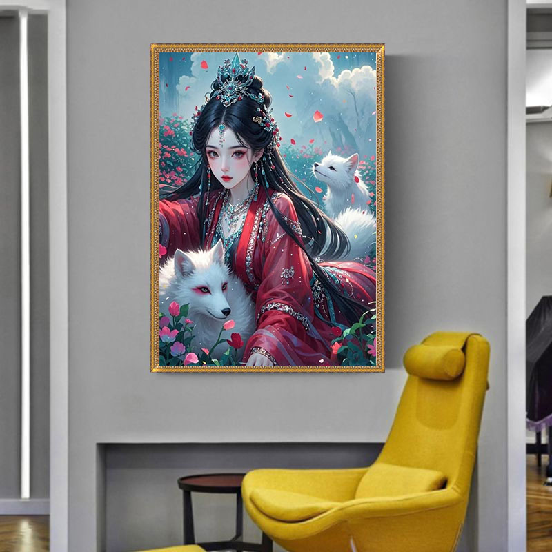 十字绣自己绣满绣2025新款狐狸美女网红爆款手工制作
