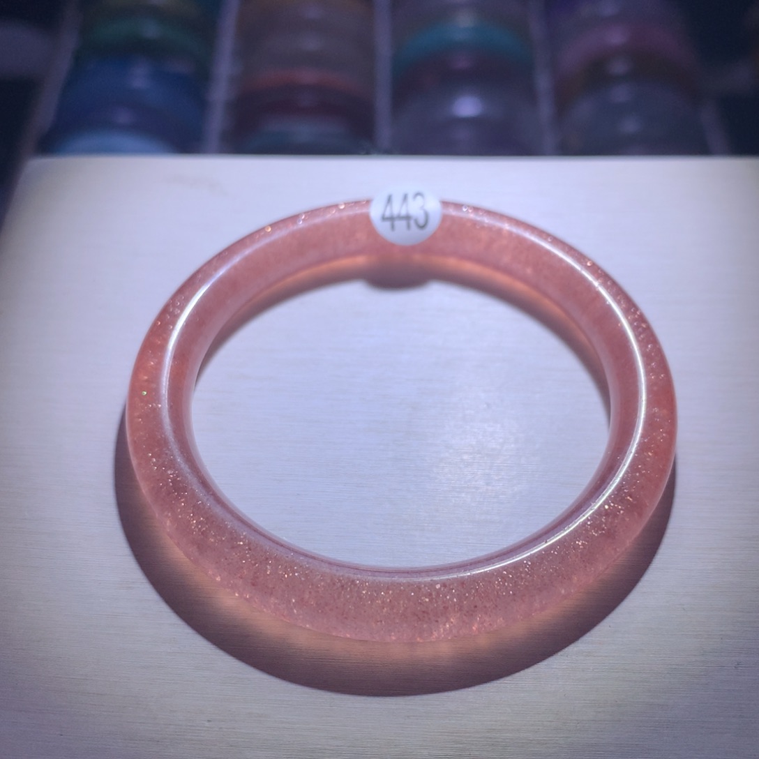 手镯银S925镶嵌水晶红草莓52.7圈443