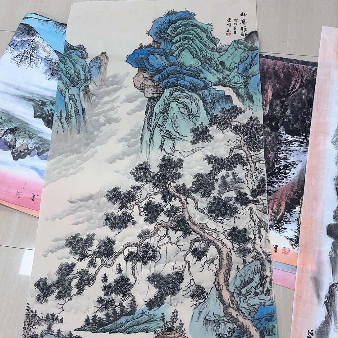 国画国画作品多次