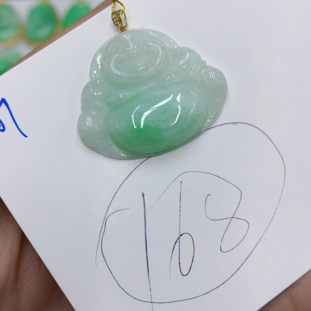 翡翠颈饰18K金镶嵌翡翠