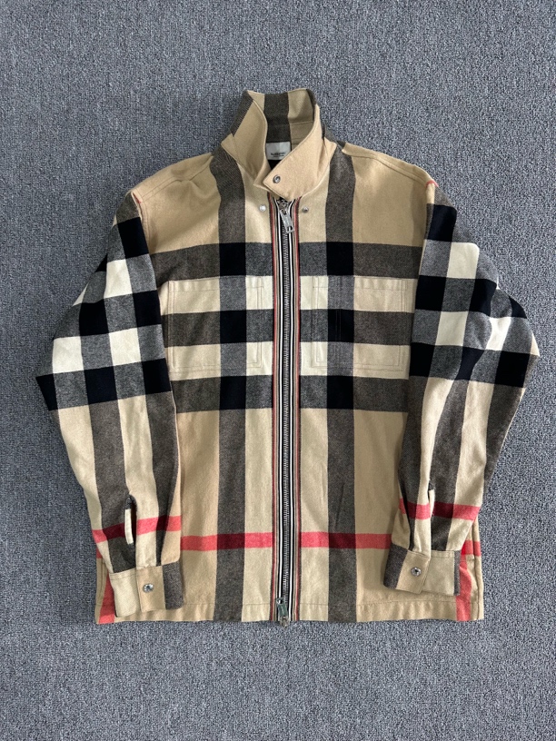 99新 BURBERRY/博柏利 巴宝莉 羊毛拉链夹克 m