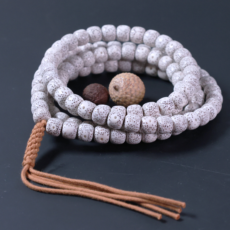 精选海南毛感脱脂星月菩提老型高抛高密文玩念珠佛珠