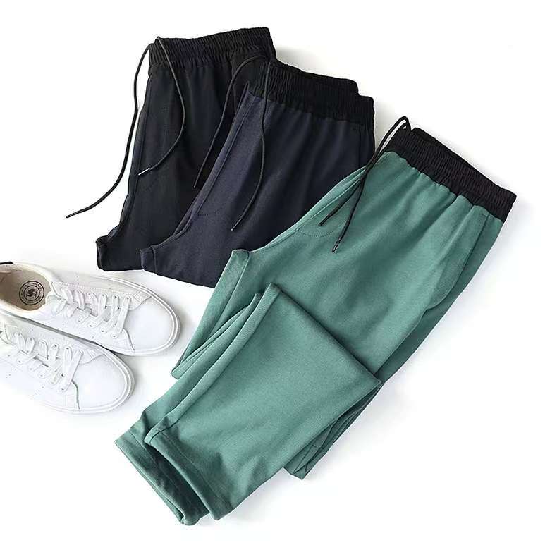 日线针织春夏男松紧腰抽绳运动休闲户外薄款舒适卫裤 0-8341