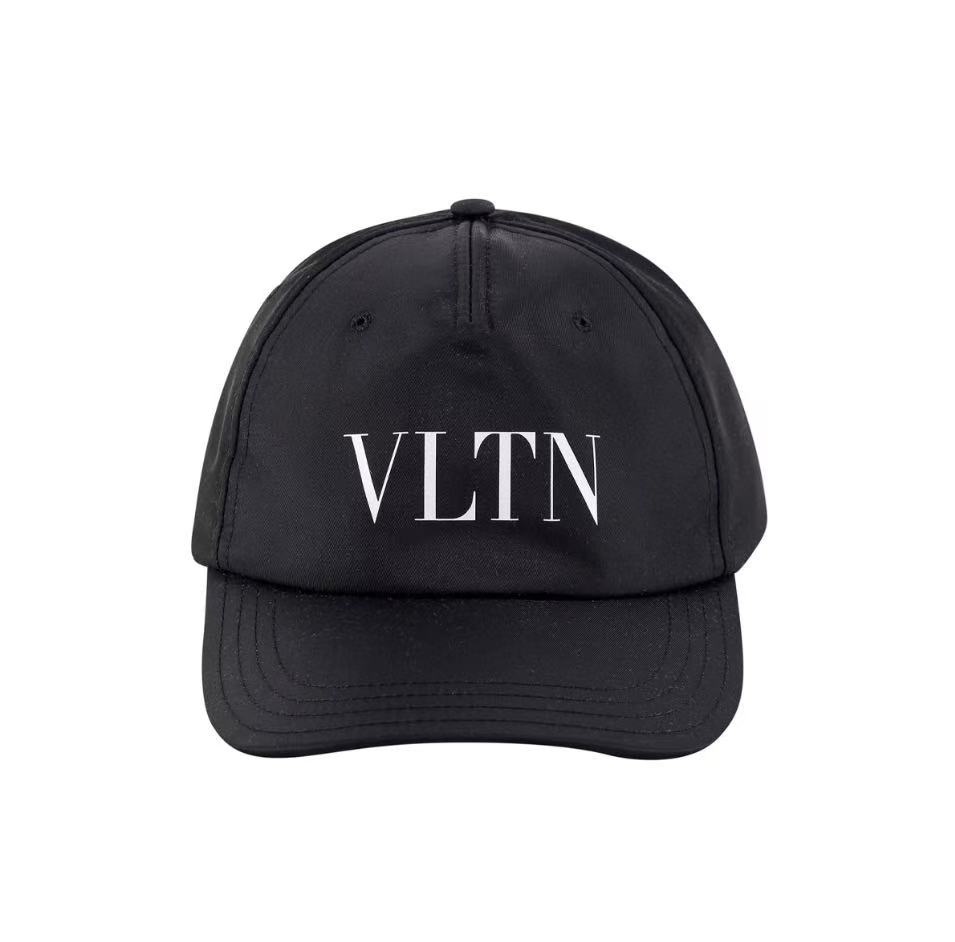 全新未使用 Valentino/华伦天奴 黑色字母棒球帽 M码